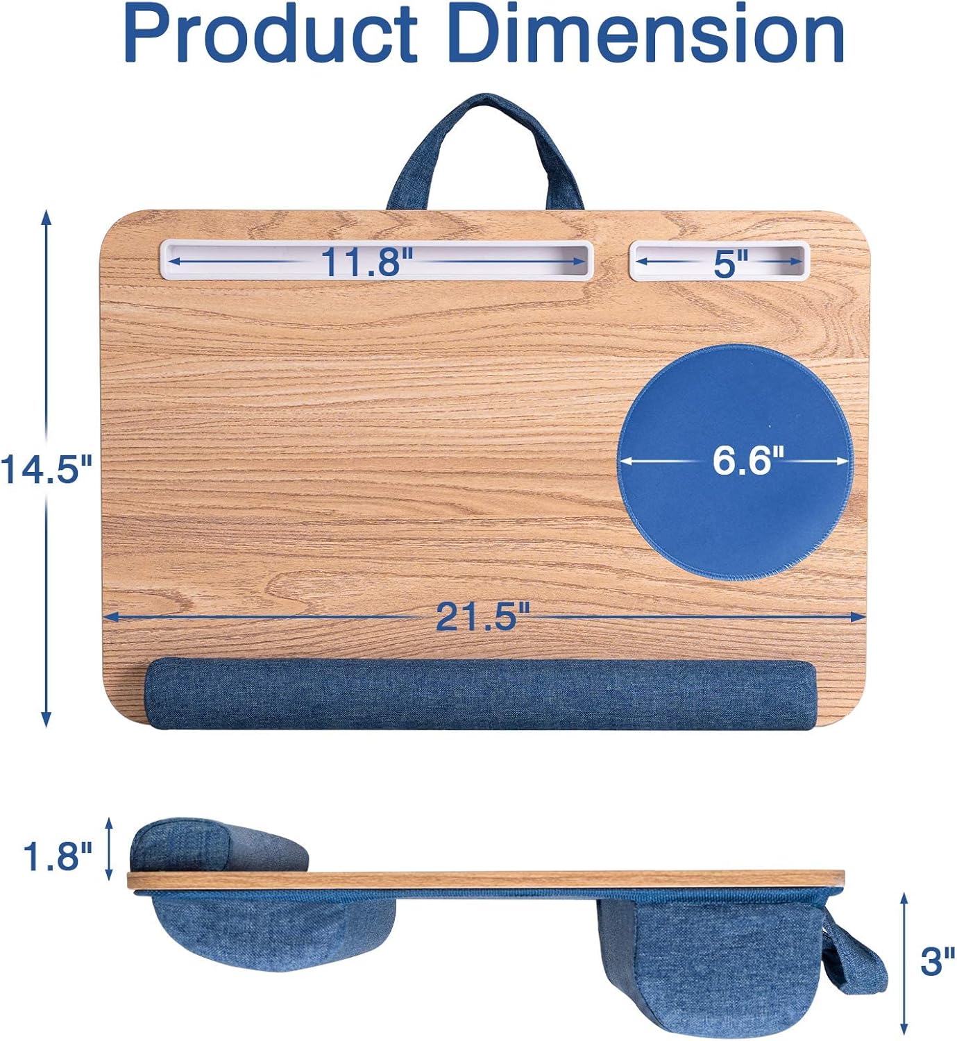 Oversized Lap Desk with Cushion
