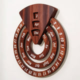 Perpetual Creative Round Wooden Wall Calendar