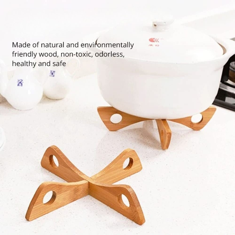 Cooking Pot stand for kitchen handmade solid Mahogany wood non slippery stand