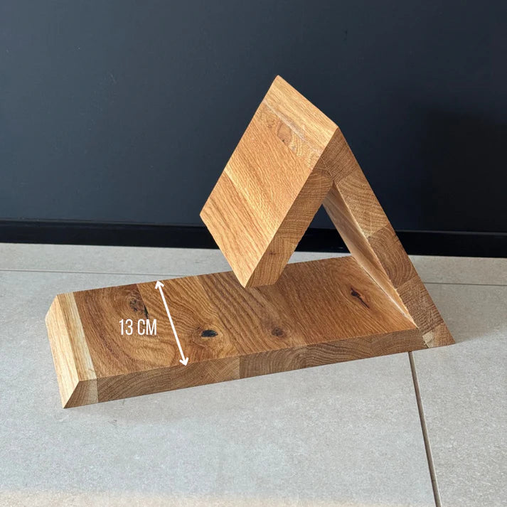 Triangle Wooden Book Holder with Tray