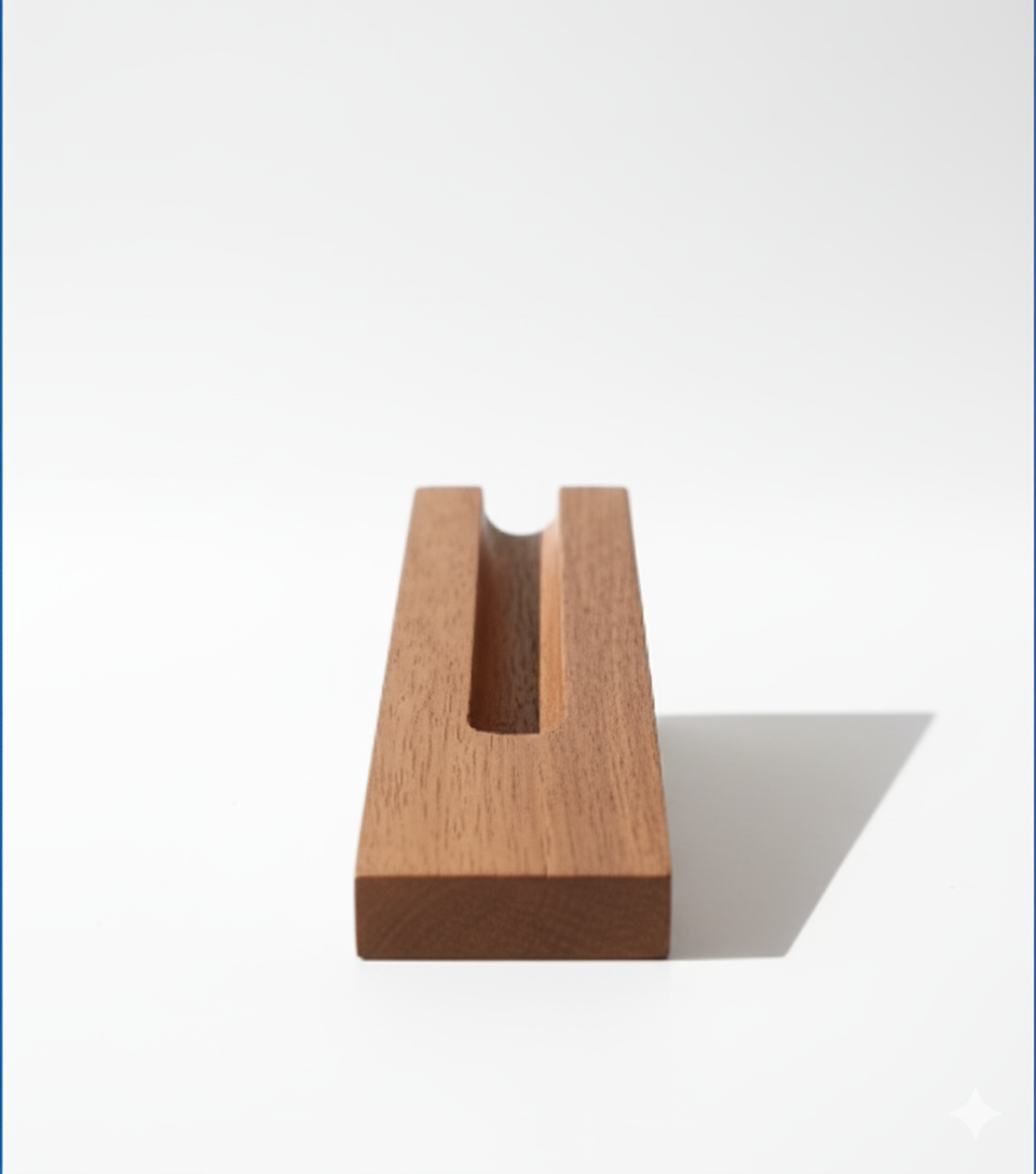 Wooden Single Slot Pen Holder Minimalist Desk Organizer