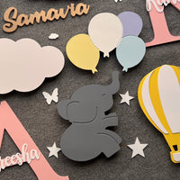 AlphaSouq Elephant Balloon Lamp Set