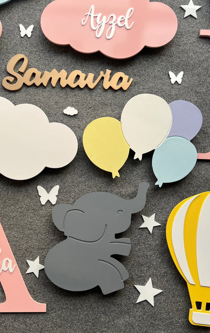AlphaSouq Elephant Balloon Lamp Set