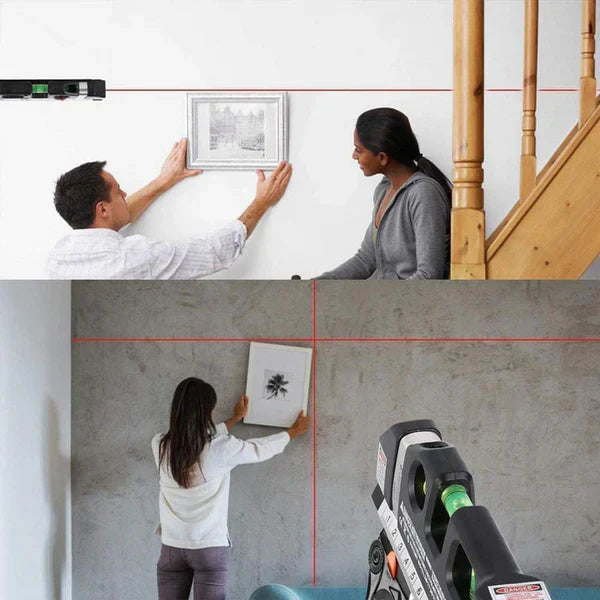 Fixit Laser Level Pro 3 – 4-in-1 Multi-Purpose Measuring Tool with 8ft Tape