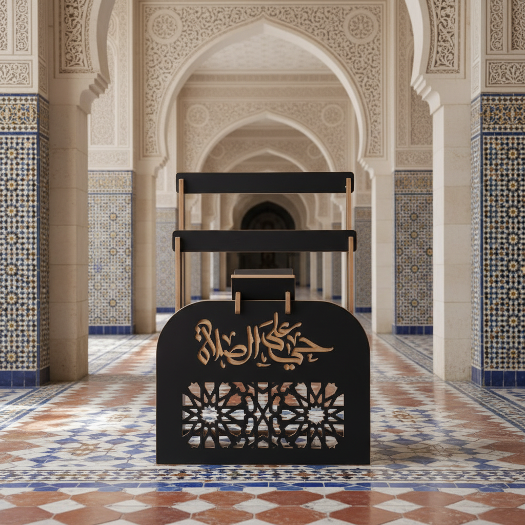 Salah Organizer – Prayer Mat with Quran Stand