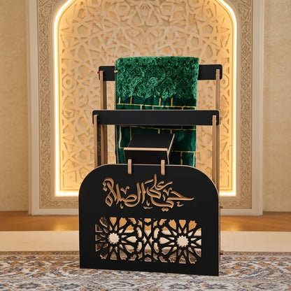 Salah Organizer – Prayer Mat with Quran Stand