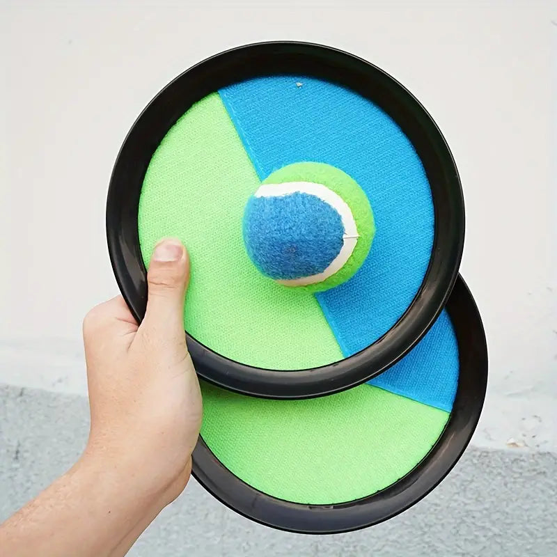 Kids Sticky Ball Game Set, Mixed Color Plastic Fly Disc with Suction Cup
