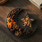 Crescent Moon & Star Serving Platter Ramadan Date Tray